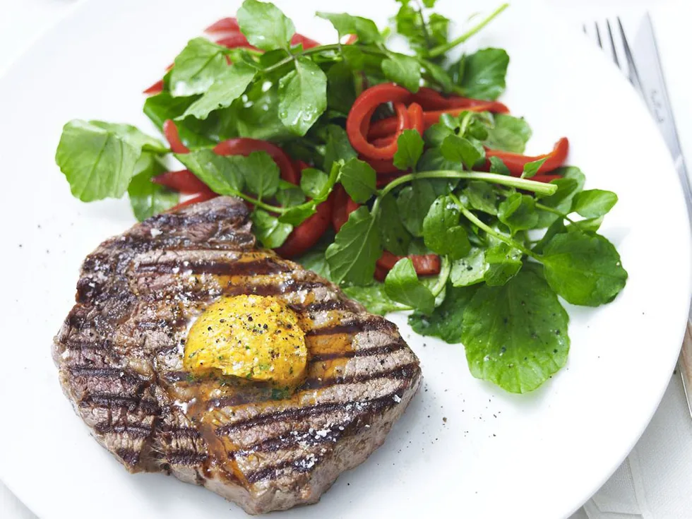 SCOTCH FILLET STEAK WITH ANCHOVY BUTTER