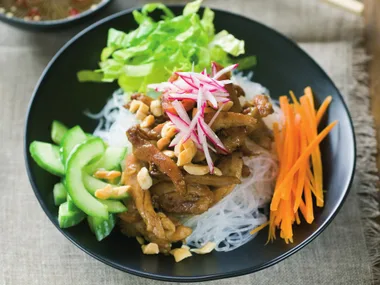 lemon grass chicken with vermicelli salad