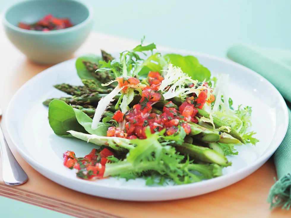 THAI SOY BEAN SALAD WITH GRAPES AND PINK GRAPEFRUIT