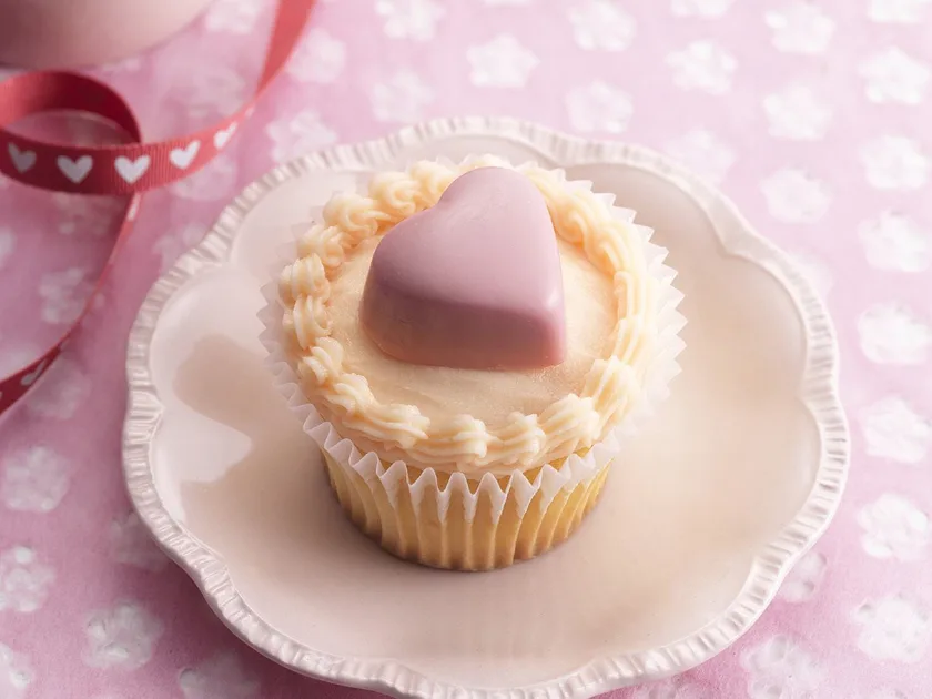 White chocolate truffle hearts