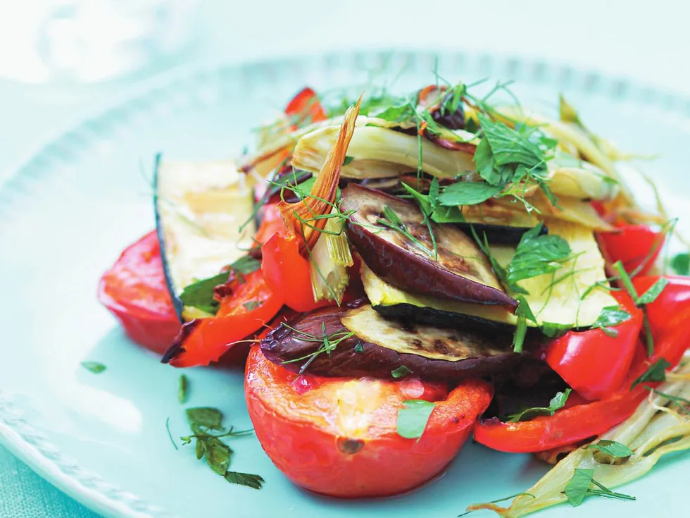 Roasted vegetable stacks