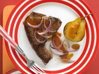 ginger chilli pork with pears