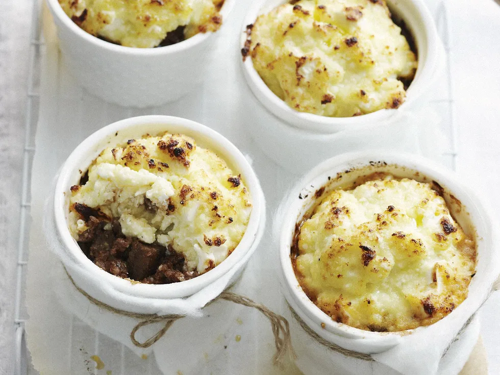 lamb and eggplant pot pies with fetta crust