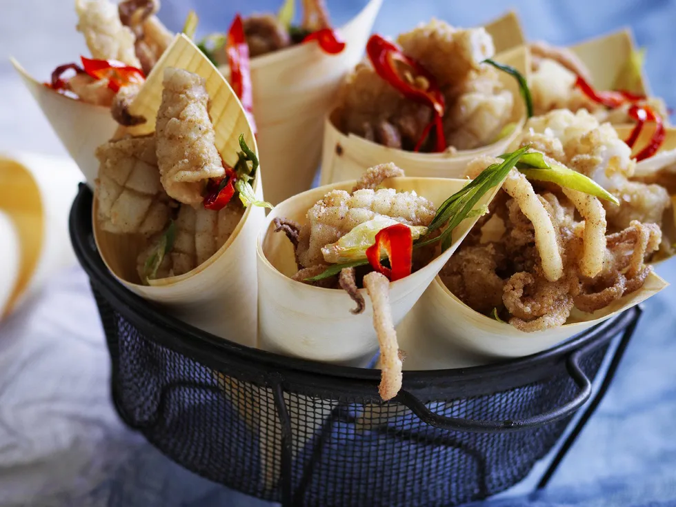 five-spice    squid with lime mayonnaise