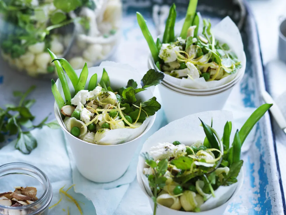 chicken &watercress pasta salad