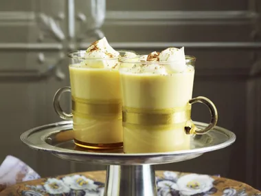 boozy white chocolate eggnog