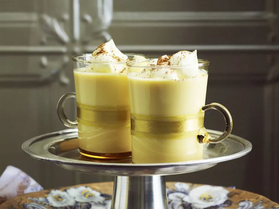boozy white chocolate eggnog