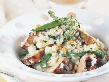 pork, pine nut & cointreau risotto