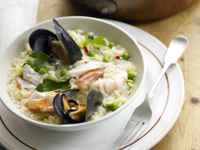 Chilli seafood risotto