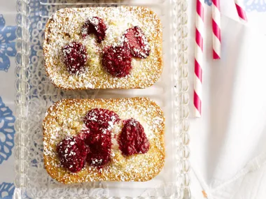 raspberryandwhite chocolate friands