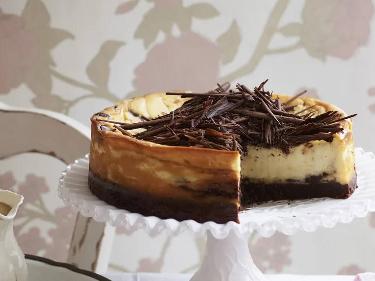 wickedly rich chocolate butterscotch cheesecake