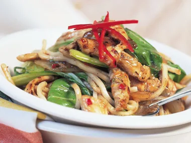 stir-fried turkey with lemon & chilli