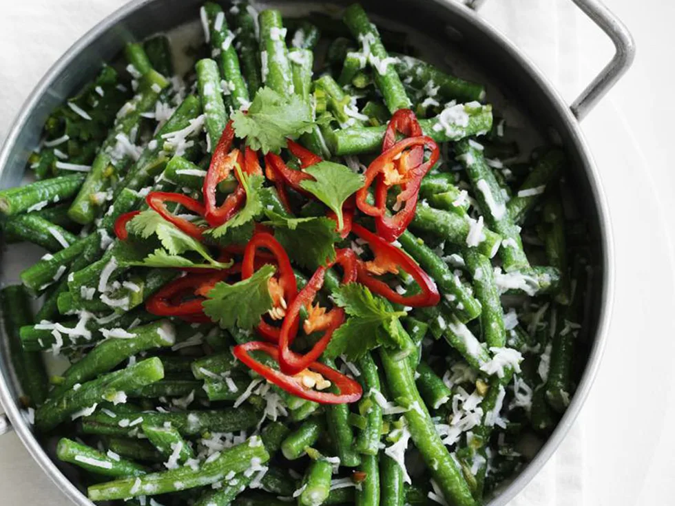 LIME & COCONUT SNAKE BEAN SALAD