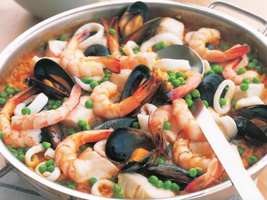 seafood risoni paella