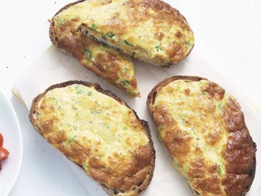 welsh rarebit soufflé toasts