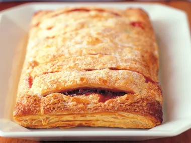 RHUBARB AND ALMOND JALOUSIE