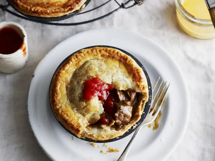Curried beef pies