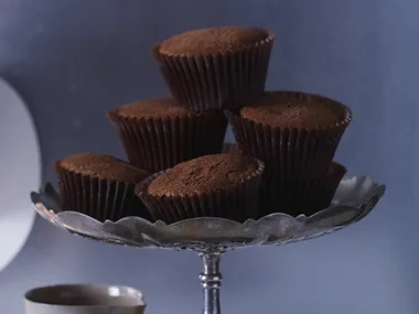 warm malt truffle muffins