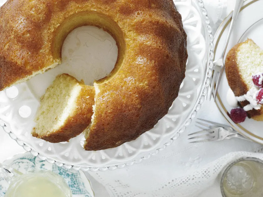 Lime coconut syrup cake