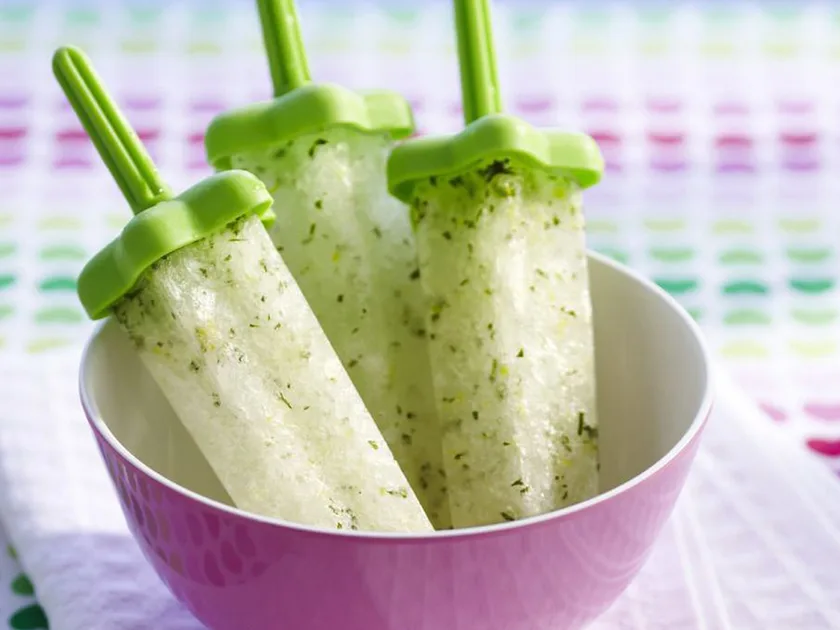 Lemon & mint ice-blocks