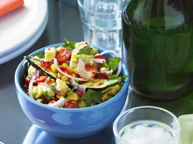 grilled corn and zucchini salsa