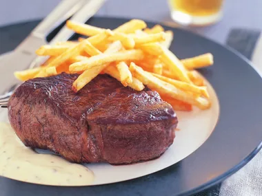steak and chips