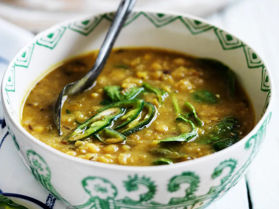 YELLOW DHAL WITH SPINACH