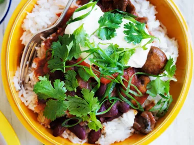 spicy red beans and rice