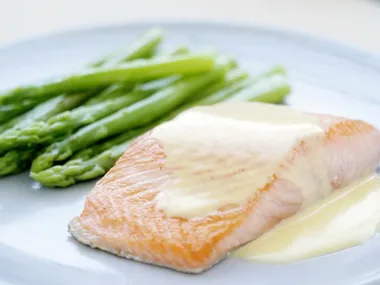 salmon and beurre blanc