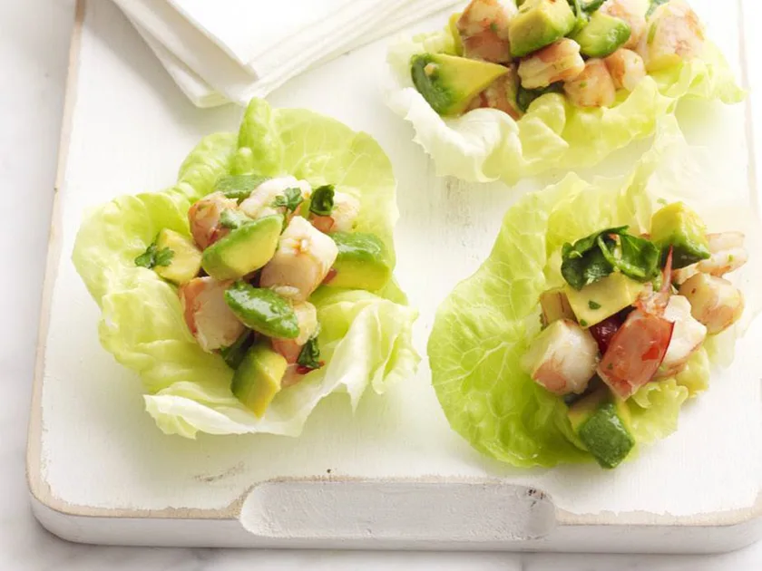 Prawn lettuce cups
