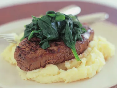 steaks with parsnip mash