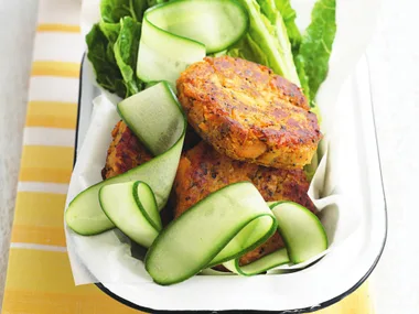 INDIAN VEGETABLE PATTIES WITH RAITA