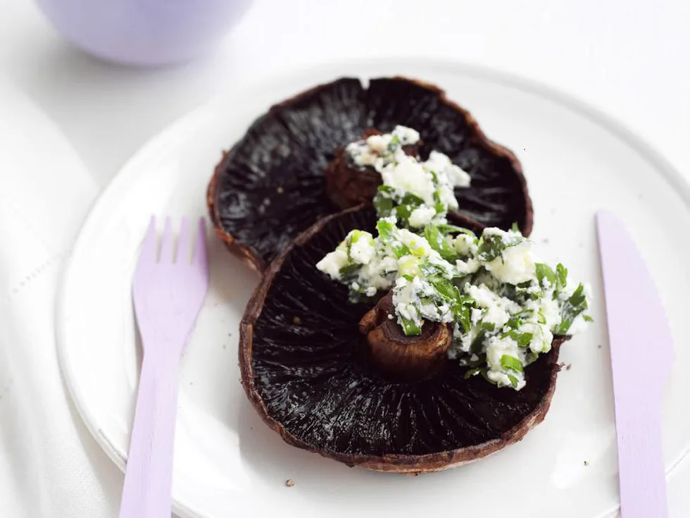 roasted mushrooms with ricotta