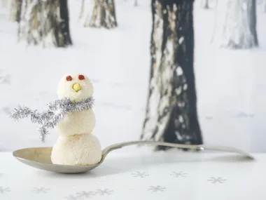 coconut truffle snowmen