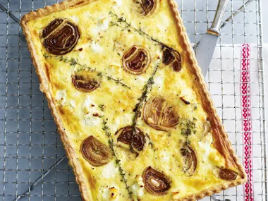 goat's cheese and onion tart