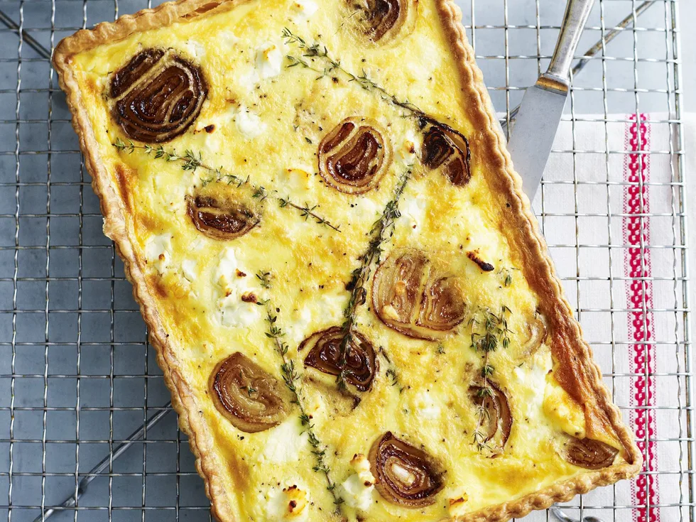 goat's cheese and onion tart