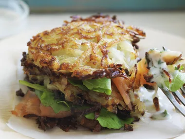 smoked salmon rosti stacks