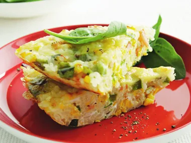 crisp bacon and cheese rice cake