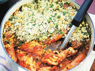 PORK, CHICKEN AND BLACK-EYED BEAN CASSOULET