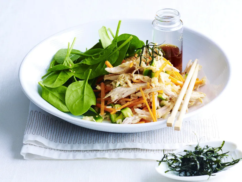 Teriyaki chicken rice salad
