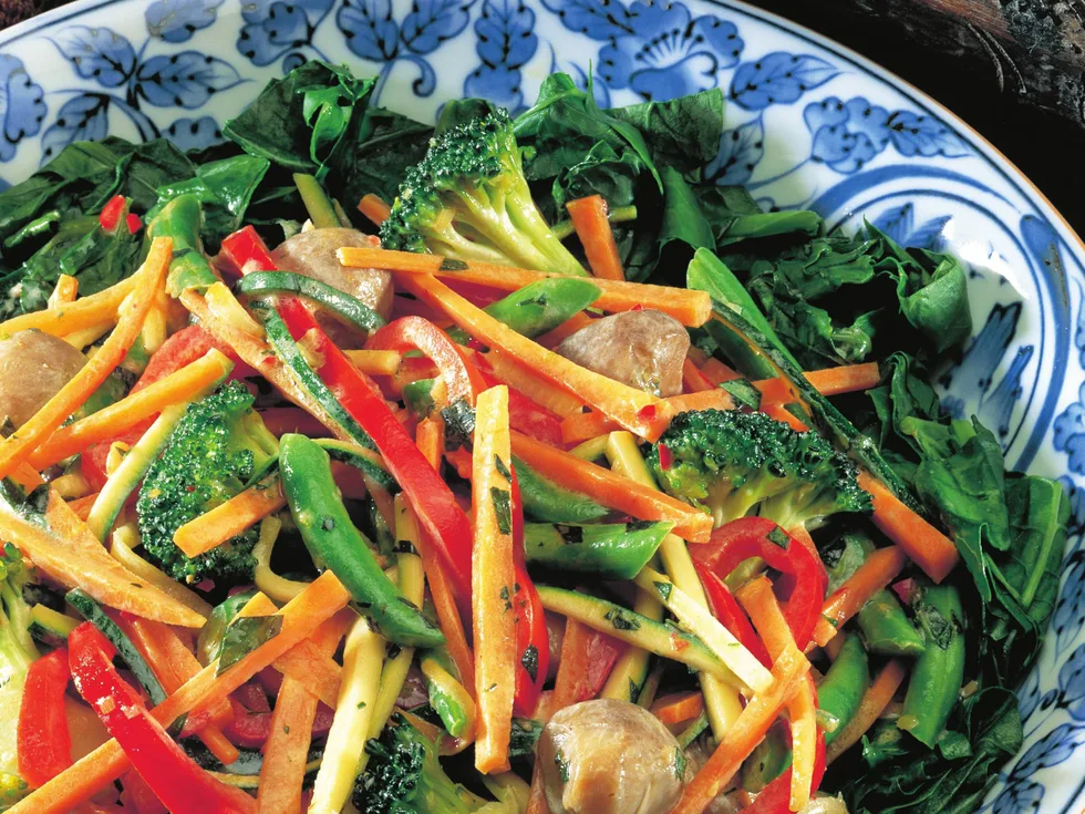 mixed vegetables with mushrooms