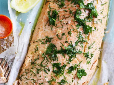 BARBECUED SALMON WITH SALSA CRIOLLA