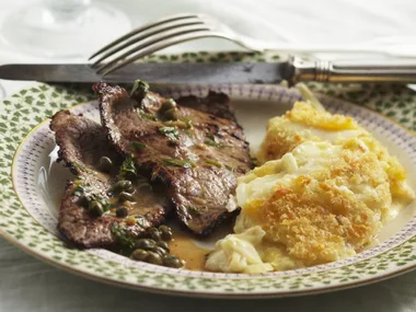 VEAL SCALOPPINE withPotatoFennelGratin