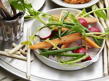 crisp baby vegetables