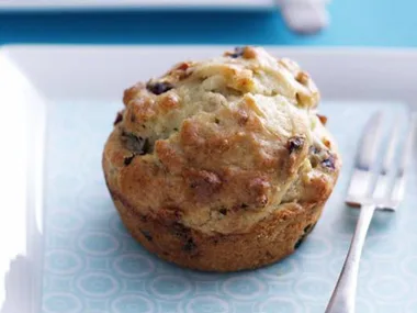 sticky banana and date muffins