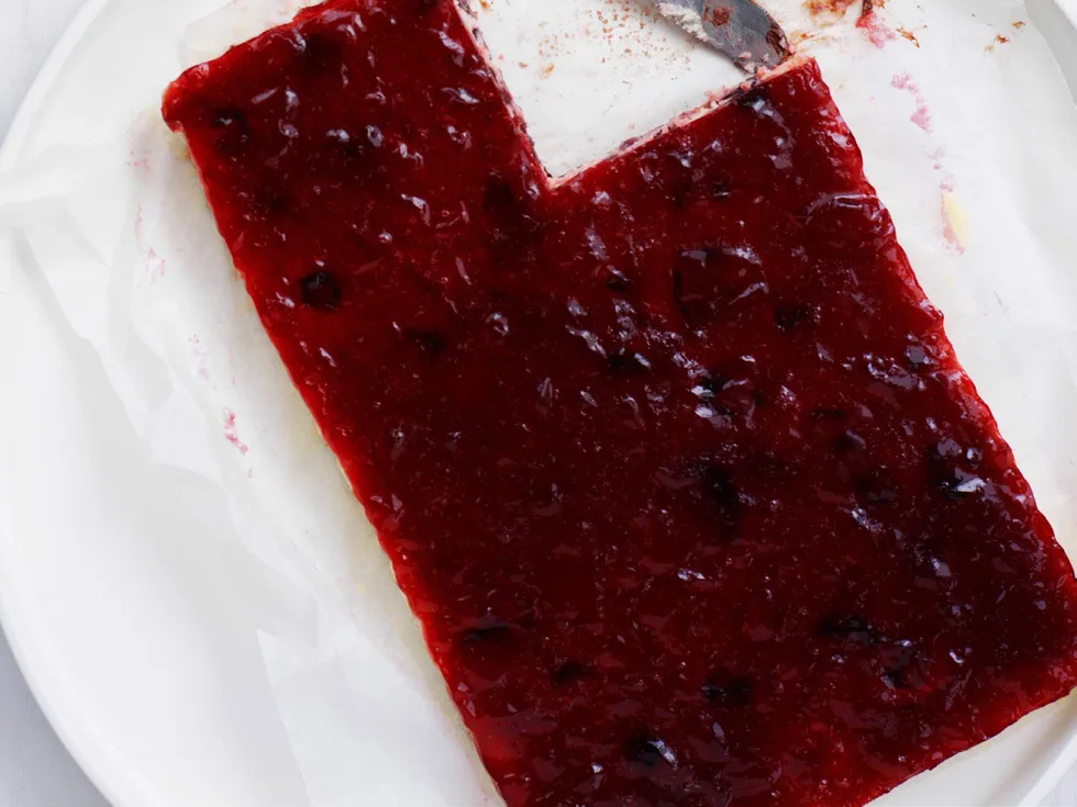 black forest cheesecake slice