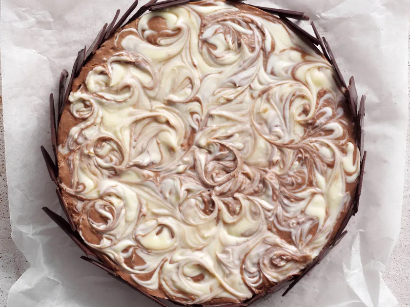 Double-choc mousse cheesecake