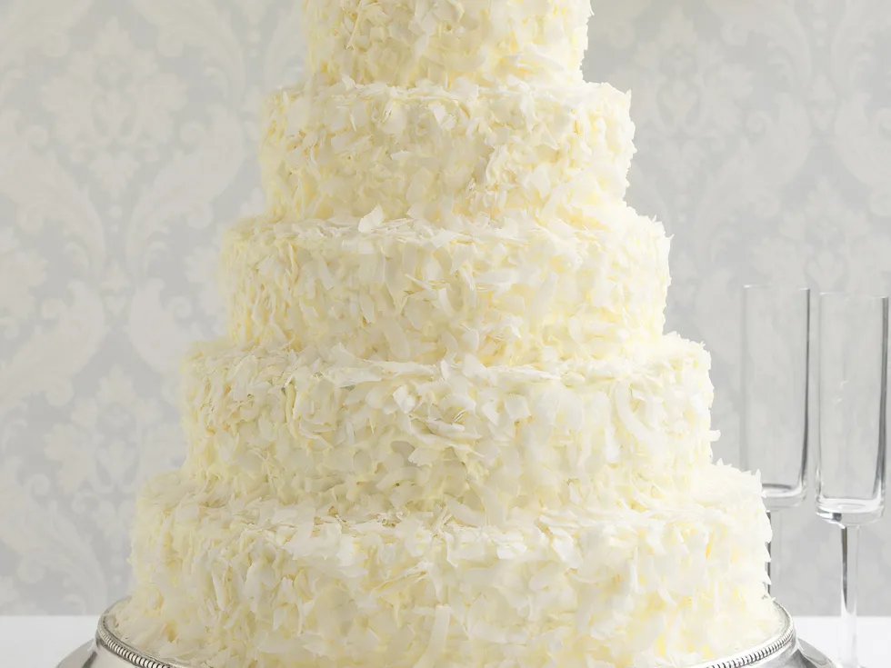 Coconut ruffle cake