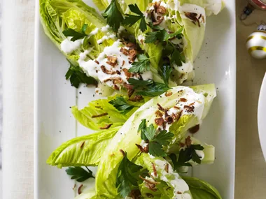 lettuce wedges with lemony dressing