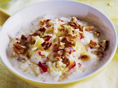 apple, pecan and quinoa bircher muesli